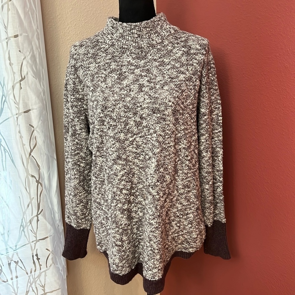 LL Bean Signature Merl High Mock Neck Sweater Size L